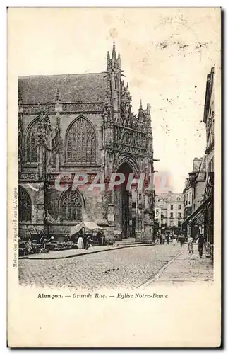 Cartes postales Alencon Grand Rue Eglise Notre Dame