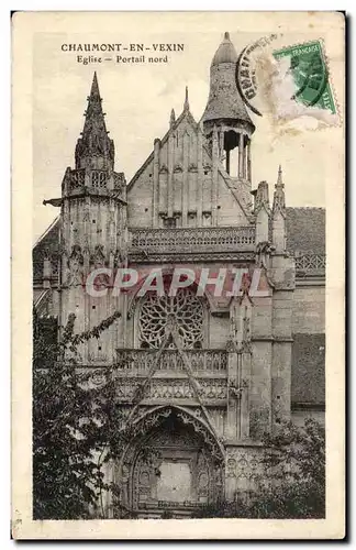 Ansichtskarte AK Chaumont en Vexin Eglise portail nord