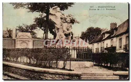 Cartes postales Ermenonville Statue de J J Rousseau