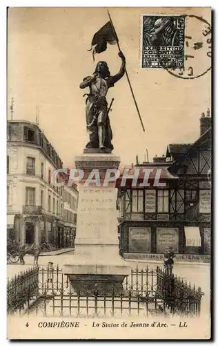 Cartes postales Compiegne La Statue de jeanne d&#39Arc