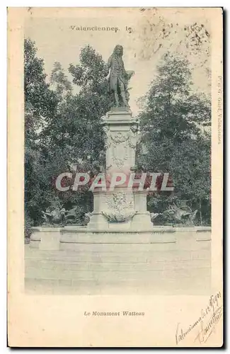 Ansichtskarte AK Valenceiennes Le Monument Watteau