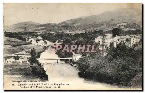 Ansichtskarte AK Cambo les Bains Vue generale La Nive et le Mont Ursuya