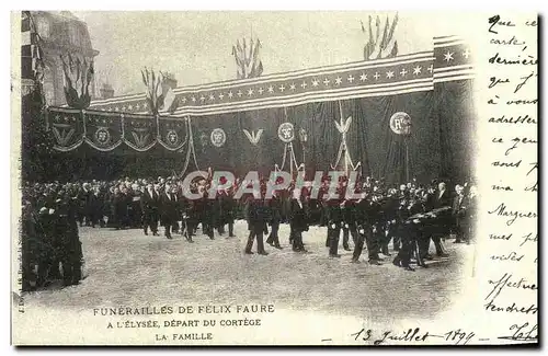 REPRO Funerailles de Felix Faure A L&#39elysee Depart du Cortege La Famille