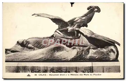 Cartes postales Calais Monument eleve a la Memoire des Morts du Pluviose