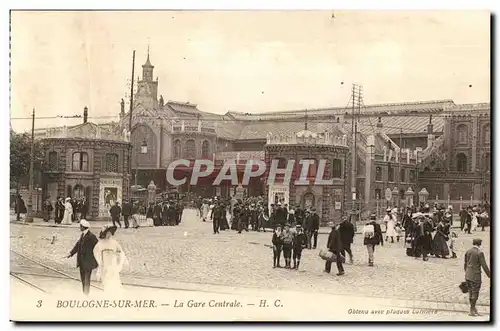 Cartes postales Boulogne sur Mer La Gare Centrale H C