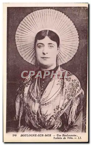 Cartes postales Boulogne Sur Mer Une Boulonnaise Toilette de Ville Folklore Costume