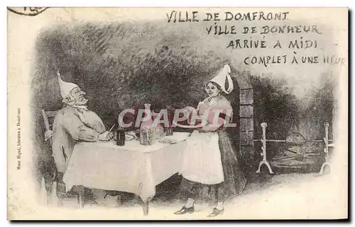 Cartes postales Ville De Domfront Ville De Bonheur Arrive A Midi Complet a Une Heur