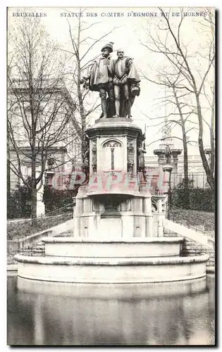 Cartes postales Bruxelles Statue Des Comtes D&#39Egmont Et De Hornes