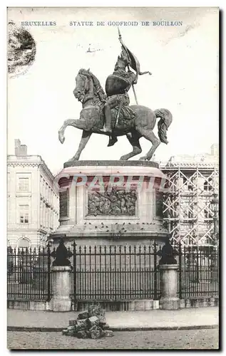 Cartes postales Bruxelles Statue Des Godfroid De Bouillon