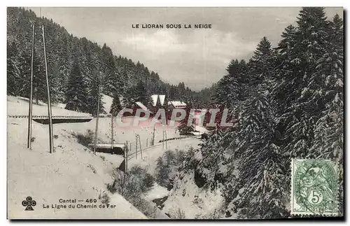 Ansichtskarte AK Le Lioran sous La Neige cantal La Ligne du Chemin de Fer