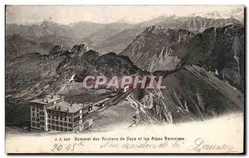 Cartes postales Sommet des Rochers de Naye et les Alpes Bernoises suisse