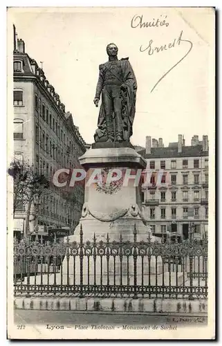 Ansichtskarte AK Lyon Place Tholozan Monument de Suchet