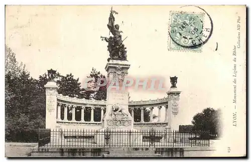 Ansichtskarte AK Lyon Monument des Legions du Rhone Lion