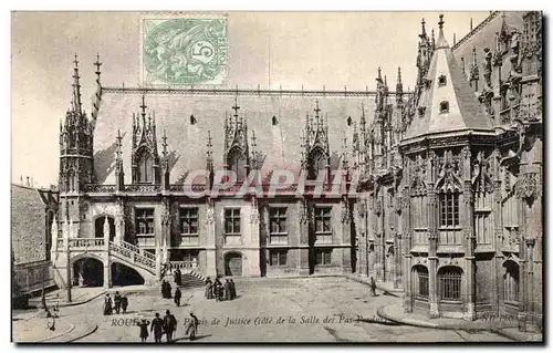 Cartes postales Rouen Palais de justice Cote de la salle des pas Perdus