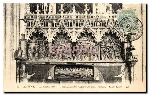 Ansichtskarte AK Amiens La Cathedrale Translation des Reliques de Saint Firmin Saint Salve