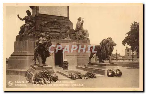 Cartes postales Bruxelles Tombeau Du Soldat Inconnu Brussel Lion