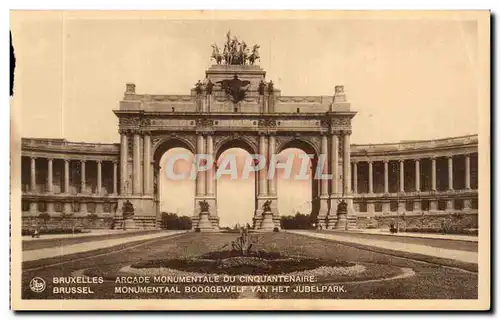 Ansichtskarte AK Bruxelles Arcade Monumentale Du Cinquantenaire Brussel Monumentaal Booggewelf Van Het Jebelpark