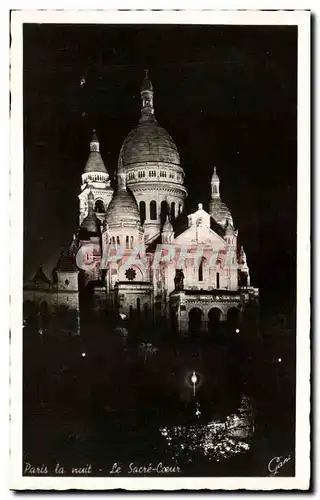 Ansichtskarte AK Paris La nuit Le Sacre coeur Montmartre