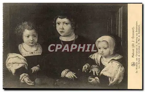 Cartes postales Exposition Anvers 1930 Mabuse De Kinderen van Christiaan Koning van Denmarken Enfants de Christi