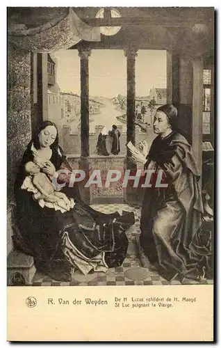 Cartes postales Exposition Anvers 1930 R Van Der Weyden De H Lucas Schildert de H Maaged St Loc Pelgnant la Vier