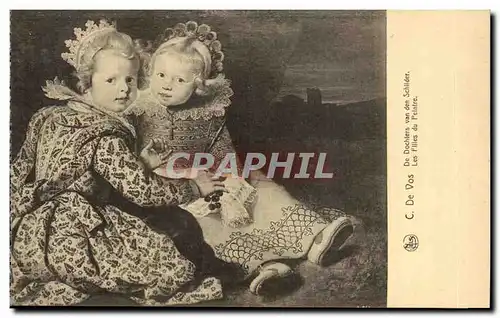 Cartes postales Exposition Anvers 1930 C De Vos De Dochters Van den Schilder Les Filles du Peintre