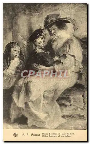 Cartes postales Exposition Anvers 1930 P P Rubens Heiena Fourment en Haar Kinderen Heiene Fourment et ses Entant