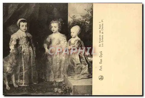 Cartes postales Exposition Anvers 1930 Ant Van Dyck De Kinderen Van Karel l Les Entants de Chatles l er