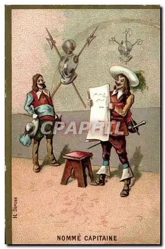 Chromo Nomme Capitaine Mousquetaires Buscs a l'ancre La Chatelaine