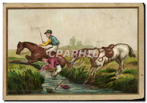 Chromo Cheval Cavalier Hippisme