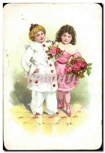 Chromo Clown Pierrot Enfants Paul Mairesse Cambrai Chicoree