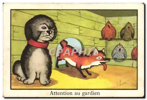 Image Attention au Gardien Chien Renard