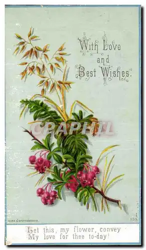 Chromo With Love and Best Wishes Fleurs