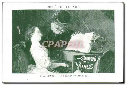 Image Musee Du Louvre Chocolat Vinay Fragonard La lecon de musique Piano