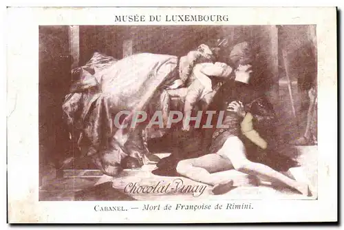 Image Musee Du Luxembourg chocolat Vinay Cabanel Mort de Francoise de Rimini