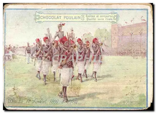 Image Chocolat Poulain Paris Le 14 juillet Militaria Senegalais