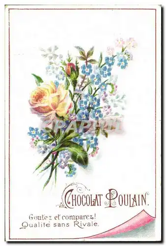 Chromo Chocolat Poulain Fleurs
