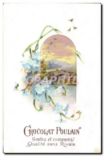 Chromo Chocolat Poulain Fleurs