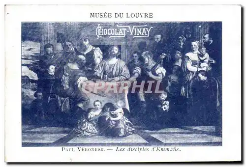 Chromo Musee Du Louvre Chocolat Vinay Paul Veronese Les Disciples dEmmaus