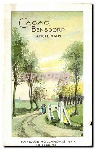 Ansichtskarte AK Caoao Bensdorp Amsterdam Paysage hollandais Publicite