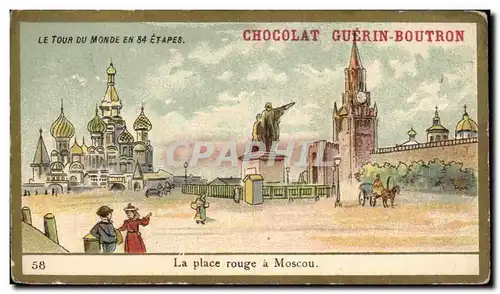 Chromo Chocolat Guerin Boutron La place rouge a Moscou Russie
