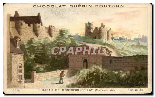 Chromo Chocolat Guerin Boutron Chateau De Montreuil Bellay