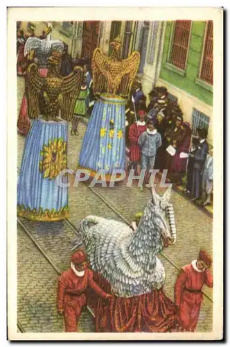 Image Folklore Belge Le bon Chocolat Belge Bruxelles L&#39ommegang reconstitue en 1935 Les animaux f