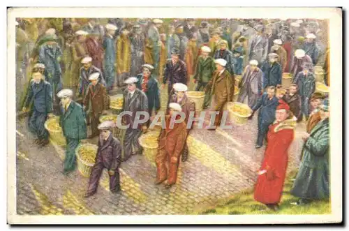 Image Folklore Belge Le bon Chocolat Belge Grammont Les paniers de Krakelingen sont portes au haut d