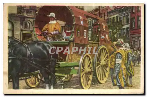 Image Folklore Belge Le bon Chocolat Belge Bruxelles L&#39ommegang reconstitue en 1935 Le chariot de