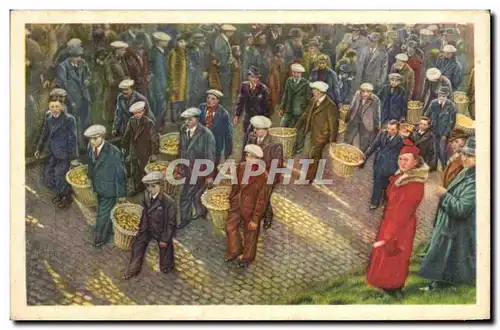 Image Collection de Folklore Belge Cote d&#39or Grammont Les paniers de Krakeligen sont portes au ha