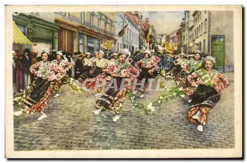 Image Collection de Folklore Belge Cote d&#39or Grammont Danses paysannes pendant l&#39ommegang qui