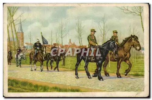 Image Folklore belge Cote d&#39or Lembecq La marche de Saint Veron Militaria