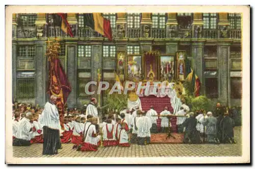 Image Folklore belge Cote d&#39or Bruxelles Le reposoir de la procession du Saint Sacrement de Mirac