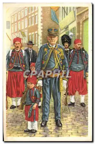 Image Folklore belge Cote d&#39or Fosse Le plus jeune et le plus vieux des soldats de la Manche