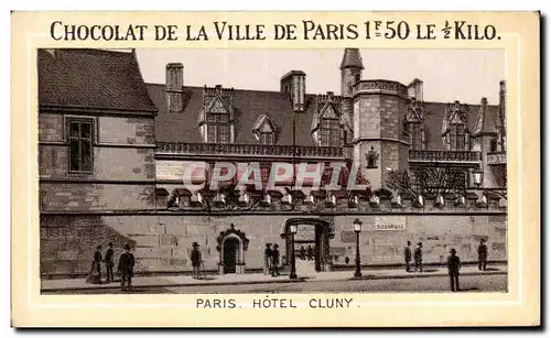 Chromo Chocolat De La Ville De Paris Hotel Cluny